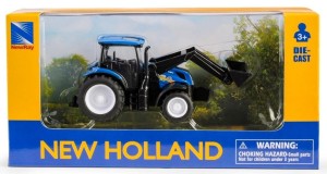 MINI NEW HOLLANDTRAKTOR T6 Z ŁOPATĄ, DAFFI