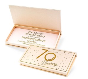 PUDEŁKO OZDOBNE NA BANKNOTY URODZINY 70 ELITE
