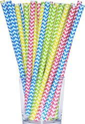 SŁOMKI PAPIEROWE SHAKE 8MM LIMONKOWE 10 SZT