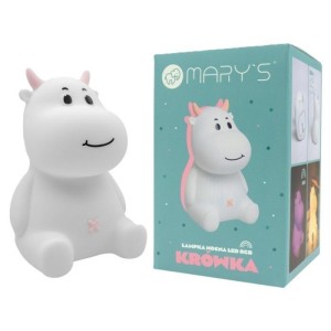 LAMPKA NOCNA LED KRÓWKA RÓŻOWA, MARY'S