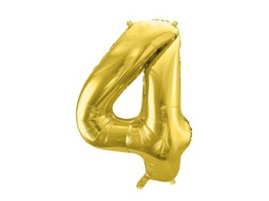 BALON FOLIOWY 4 JASNY ZŁOTY 72CM