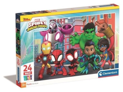 Puzzle 24 Maxi Super Kolor Spidey, Clementoni