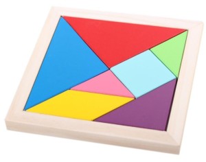 UKŁADANKA DREWNIANA TANGRAM, ASKATO