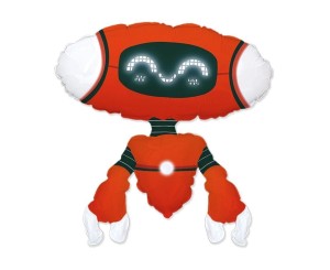 BALON FLEXMETAL FOLIOWY ROBOT RED 68CM