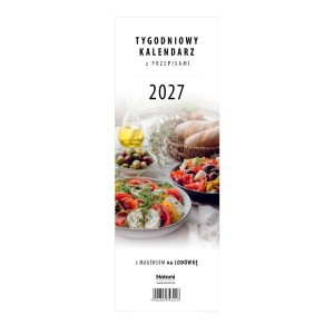 KALENDARZ 2027 Z PRZEPISAMI Z MAGNESEM NA LODÓWKĘ