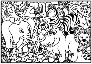 KOLOROWANKA WELWETOWA 29,7X21CM ZOO, COLORVELVET