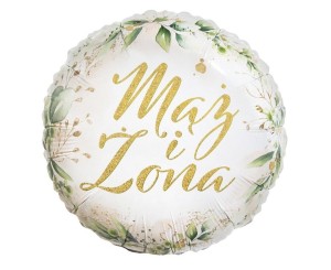BALON FOLIOWY MĄŻ I ŻONA 45CM