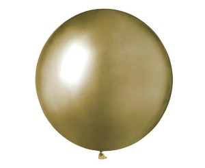 BALONY CHROMOWANE ZŁOTE 48CM 25SZT