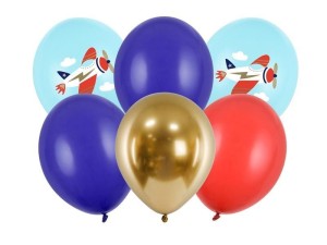 BALONY SAMOLOTY 30CM 6SZT