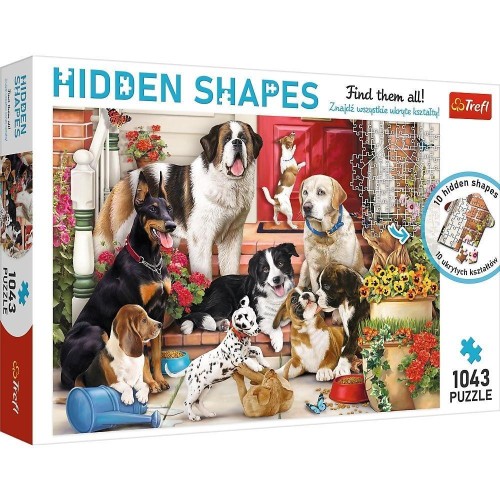 Puzzle 1043 Hidden Shapes Psia zabawa TREFL, Trefl
