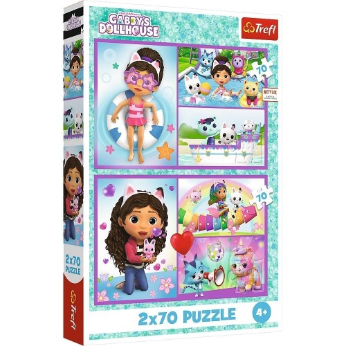 Puzzle 2x70 Baw się z Gabby TREFL, Trefl