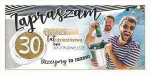 ZAPROSZENIE URODZINY 30 Z120 (10 SZT.)