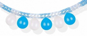 GIRLANDA BALONOWA NIEBIESKO-BIAŁA 3M PARTY GO