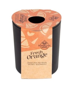 ŚWIECZKA SOJOWA POWĄCHAJ MNIE FRESH ORANGE CZARNY