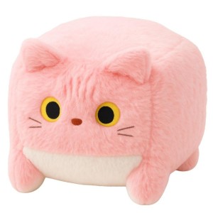 MASKOTKA PRZYTULANKA KOT RÓŻOWY 18CM, LEANTOYS