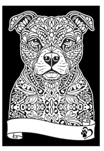 KOLOROWANKA WELWETOWA A4 PITBUL