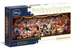 PUZZLE 1000 PANORAMA DISNEY ORCHESTRA, CLEMENTONI