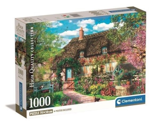 Puzzle 1000 Compact The old cottage, Clementoni