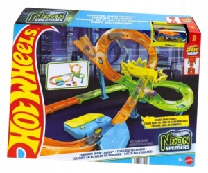 HOT WHEELS NEON SPEEDERS TORNADO JUMP CRASH