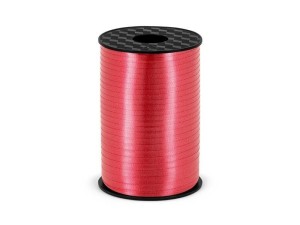 WSTĄŻKA PLASTIKOWA CZERWONA 5MMX225M, PARTYDECO