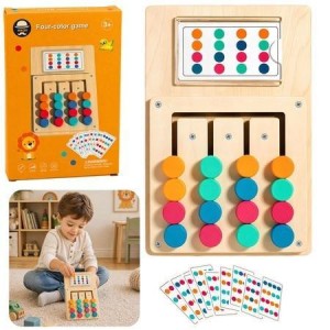 UKŁADANKA LOGICZNA DLA DZIECI Z KARTAMI, LEANTOYS