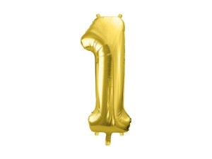 BALON FOLIOWY 1 JASNY ZŁOTY 72CM