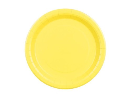 Talerzyki papierowe żółty 23cm 6szt