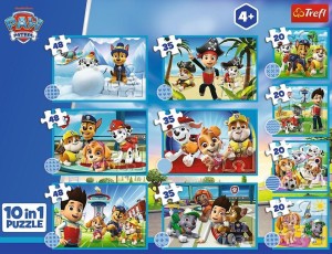 PUZZLE 10W1 DZIELNA DRUŻYNA PSIEGO PATROLU TREFL