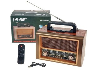 GŁOŚNIK BLUETOOTH Z RADIEM FM, ANTENA WYSUWANĄ USB