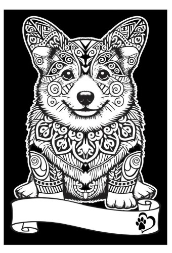 Kolorowanka welwetowa A4 Corgi