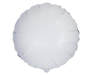 BALON FOLIOWY OKRĄGŁY BIAŁY 45CM