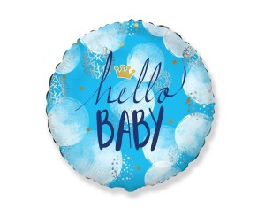 BALON FOLIOWY HELLO BABY BOY 45CM