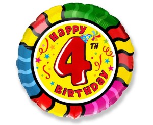 BALON FOLIOWY HAPPY BIRTHDAY 45CM