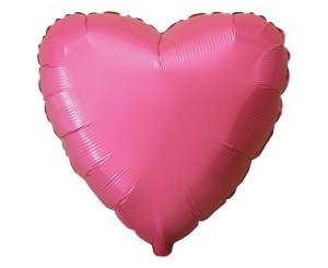 BALON FOLIOWY SERCE PASTELOWY CZERWONY 45CM