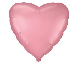 BALON FOLIOWY SERCE JASNORÓŻOWY 45CM