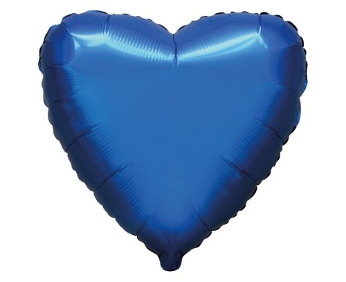 Balon foliowy Serce satynowy navy blue 45cm