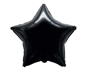 BALON FOLIOWY GWIAZDA CZARNA 45CM