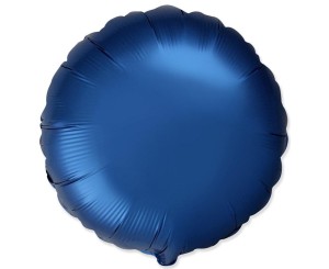 BALON FOLIOWY OKRĄGŁY SATYNOWY NAVY BLUE 45CM