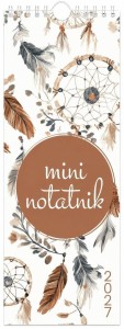 KALENDARZ 2027 NOTATNIKOWY 33X12,5CM BOHO