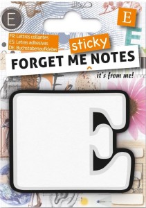 FORGET ME STICKY NOTES KART SAMOPRZYLEPNE LITERA E