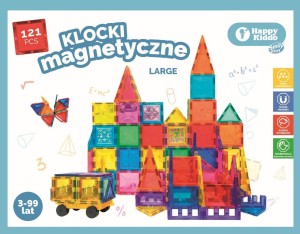 KLOCKI MAGNETYCZNE 121EL, SMILY PLAY