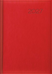 KALENDARZ 2027 TYGODNIOWY CZERWONY