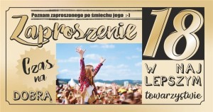 ZAPROSZENIE URODZINY 18 (10SZT)