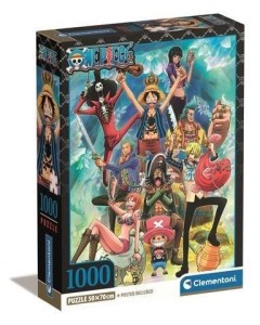 PUZZLE 1000 COMPACT ANIME ONE PIECE, CLEMENTONI