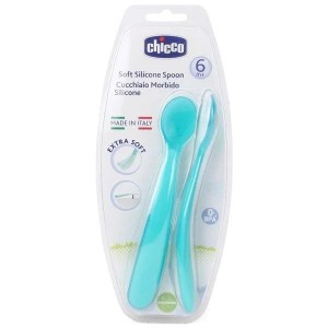 MIĘKKIE ŁYŻECZKI SILIKONOWE 2 SZT. ZIELONE, CHICCO