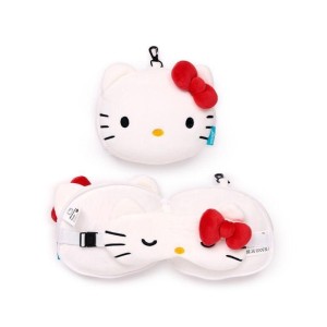 PODUSZKA PODRÓŻNA I MASKA NA OCZY HELLO KITTY