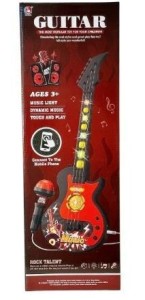 GITARA Z MIKROFONEM ŚWIATŁO I DŹWIĘK, SWEDE