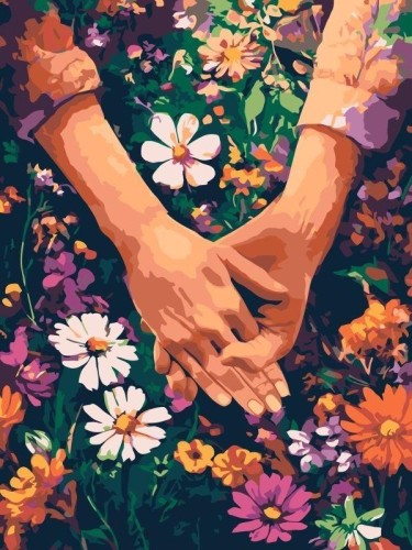 Malowanie po numerach - Trzymaj mnie mocno 30x40cm