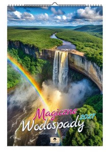KALENDARZ 2027 A3 ŚCIENNY MAGICZNE WODOSPADY