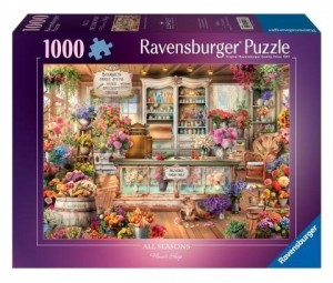PUZZLE 1000 KOT W KWIACIARNI, RAVENSBURGER
